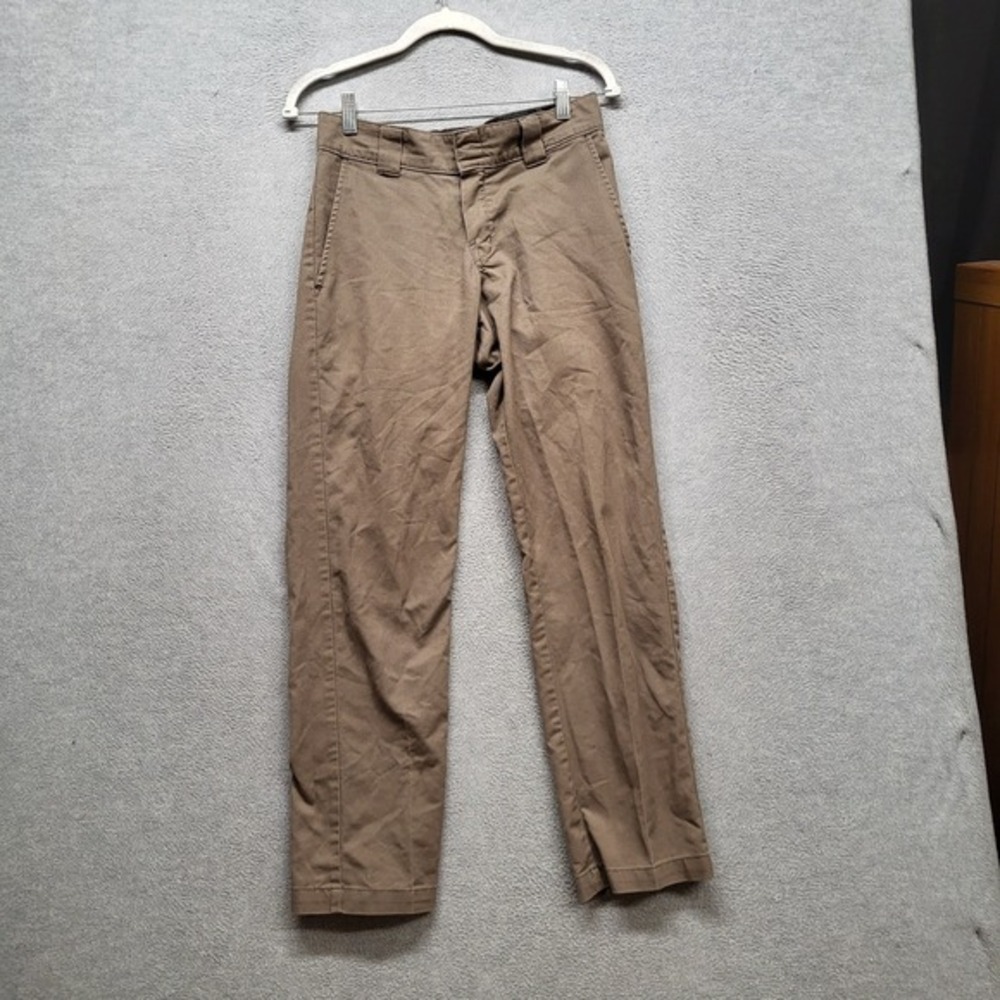 Dickies Men Pants 29X30 Khaki Work Twill Flex Slim Taper‎ 29" Inseam